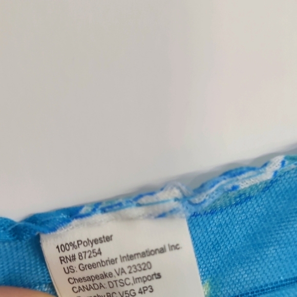 Scarf Flamingo Print Beach Motif Aqua Blue Resort Cruise Whimsical - Picture 5 of 8